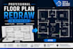 redraw floor plans and architectural drawings in autocad