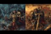 create warhammer inspired environment and battlefield illustration