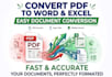 convert PDF to excel or word accurately