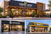 design modern 3d storefront, shopfront, and retail facades