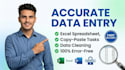 do data entry and web research expert