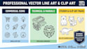create scalable vector clip art and clean line art design