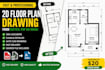 redraw floor plan in autcad  PDF, sketch to cad
