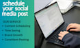 create social media content schedule post monthly on buffer metricool or later