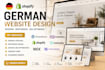 design, redesign german shopify store website, webshop, german wordpress website