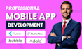 develop design mobile app flutter bubble flutterflow adalo
