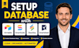 setup database with airtable, smartsuite, stackby, smartshee