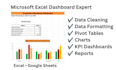 create microsoft excel dashboards, reports and pivot tables