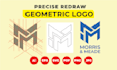 recreate your logo with precise geometric construction
