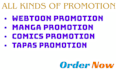 do promotion on webtoons, comics, amazon books promotion