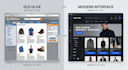redesign old UI UX into modern interface