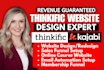 create thinkific online course website, design redesign thinkific website expert