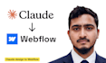 convert claude ai website layout to webflow website