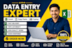 data entry, excel data entry, copy paste work professionally