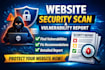 scan your website and provide a vulnerability report