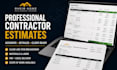 create a contractor estimate or construction bid