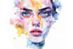 hand paint a stylised watercolor illustration