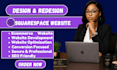 design a modern custom squarespace website redesign squarespace website