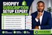 setup shopify subscription with recharge appstle bold recurring