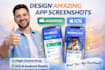 design amazing android ios app screenshots for your app