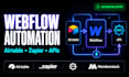 build webflow website with automation, airtable zapier api integration