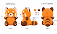 create plush reference sheet plushie design sheet for sewing