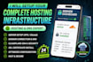setup hosting server domain dns and cloudflare