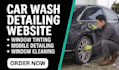 design window tinting, window cleaning, car wash detailing website