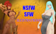 nsfw or sfw ilustrations of your characters