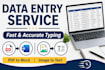 do fast and accurate data entry, typing and copy typing