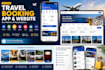 develop travel booking app or website with flights hotels and cab system
