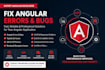 fix angular errors, bugs and typescript issues quickly