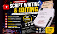 write and edit youtube script movie script screenplay screenwriting tv series