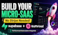 build microsaas website with supabase and gumroad webhook