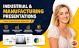 industrial process presentation design, manufacturing project powerpoint
