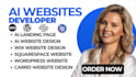 create your ai generated website on wix, squarespace wordpress carrd website des