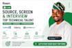 source screen and interview top technical talent