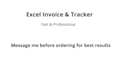 create professional excel invoice, tracker or dashboard