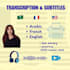 subtitles in english, french and arabic