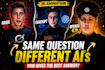 create a 3d animation of different ais answering the same question