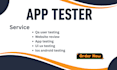 do qa user testing website review app testing ui ux testing ios android testing