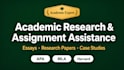 provide academic research, assignment and essay help for students