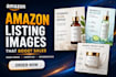 design amazon listing images, main image and infographics