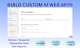 build a custom ai web app or assessment tool using python and streamlit