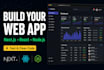 build a full stack next js or react website with backend API and database