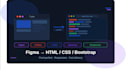 convert your figma design to responsive HTML, CSS, bootstrap