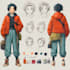 draw anime character design sheet