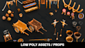 create low poly models, props and asset packs