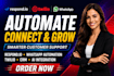 setup whatsapp ai chatbot, respond io, twilio, CRM integration, API automation