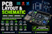 do pcb design, schematic, multilayer pcb layout, iot, esp32, arduino, and stm32